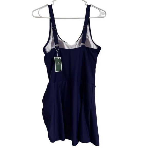 Eomenie Women LARGE One Piece Swimdress Swimsuits  Tummy Control Swim Skirt - Picture 4 of 6